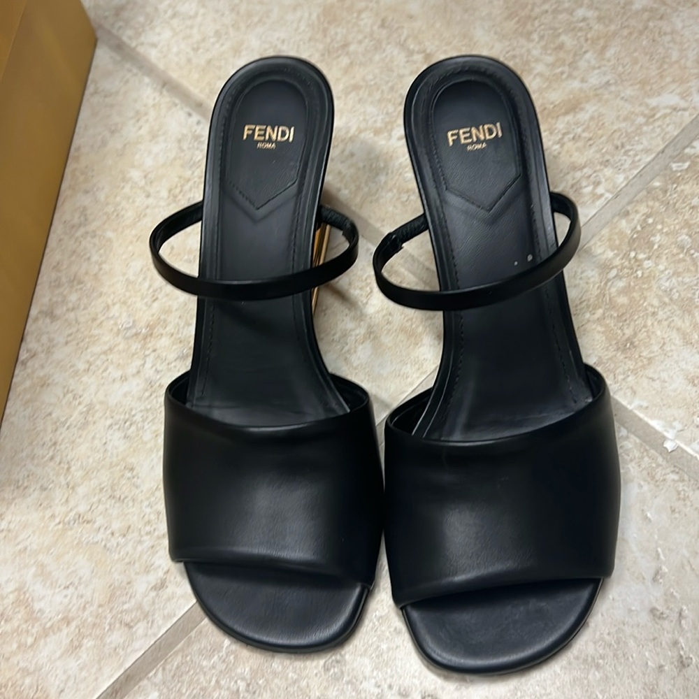 Fendi first leather mules size 39.5 EU runs large